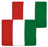 Unique Sports Italy Flag Wristbands (PAIR)