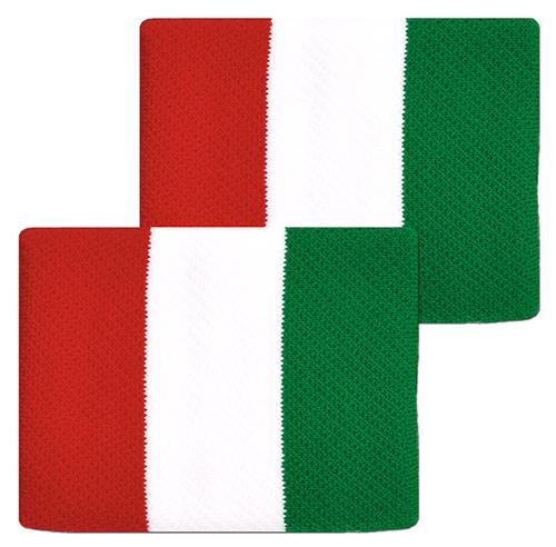 Unique Sports Italy Flag Wristbands (PAIR)