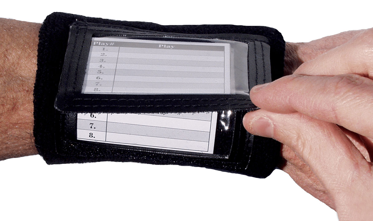 E171816 Unique Sports Youth Football TripleWindow Playbook Wristband