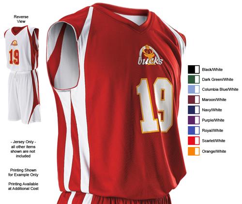 Alleson 54MMR Adult Reversible Basketball Jerseys. Printing is available for this item.