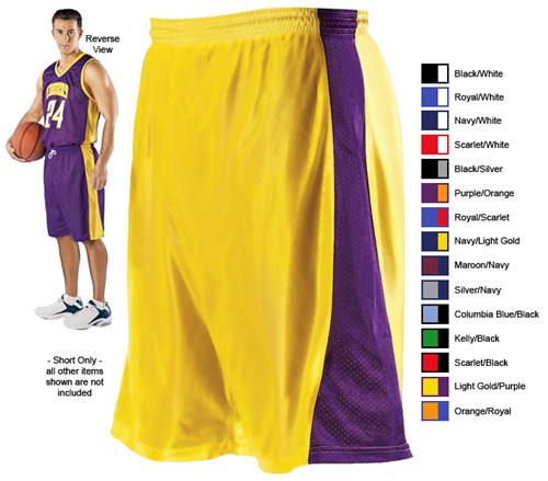 Alleson 549NP Adult Reversible Basketball Shorts