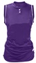 Womens Girls 2-Button Tricot Mesh Sleeveless Jerseys