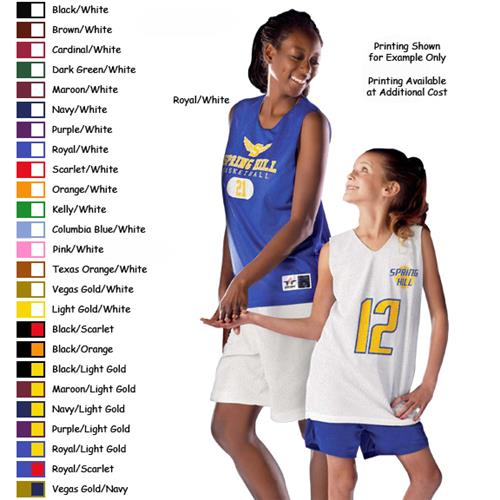 Alleson Women's Reversible Mesh Tank Jerseys. Printing is available for this item.