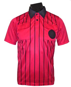 Official Soccer Referee Jerseys- SHORT-Sleeve -RED