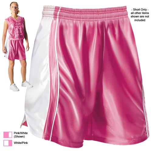 Alleson 547PW Womens Pink Dazzle Basketball Shorts - Basketball