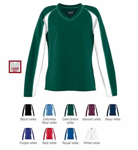 Augusta Womens Wicking Mesh Charger L/S Jersey. Printing is available for this item.