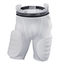 Adult 5-Pocket Practice Football Girdles No Pads (A2XL - White)