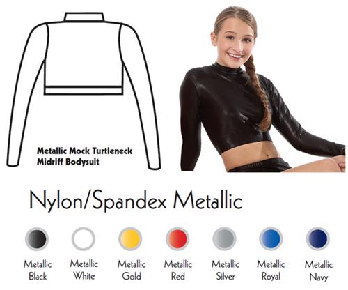 Cheer Fantastic Metallic Midriff Spandex Bodysuit - Cheerleading ...