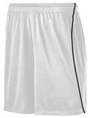 Augusta Youth Medium White/Black Wicking Soccer Short with Piping