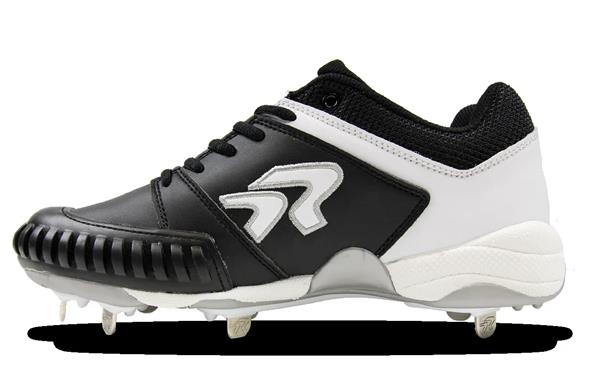 Ringor Flite Spike Wide Mens Baseball‎ Softball Metal Cleats Black White Size 11 NEW Ringor Flite Spike womens black and white metal softball  main image 4
