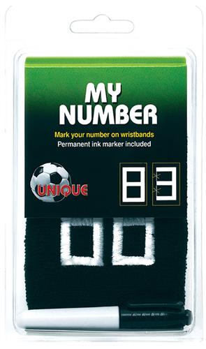 Unique Sports Soccer MY NUMBER Wristbands (Pair)