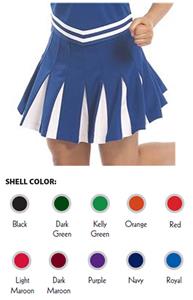 white pleated cheerleader skirt