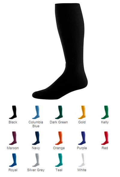 Augusta Youth Knee-Length Soccer Tube Sock