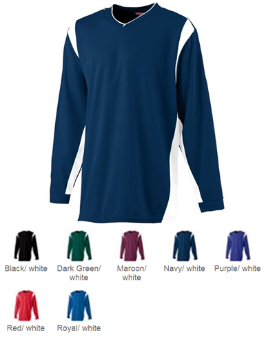 Augusta Wicking Long Sleeve Youth Warmup Shirts CO