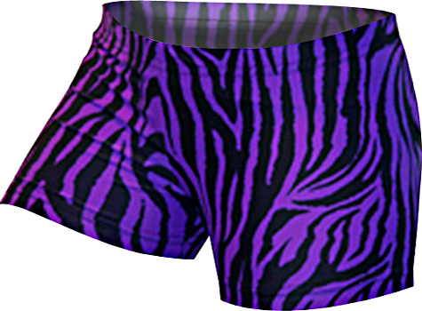 Gem Gear Compression Zebra Print Volleyball Shorts