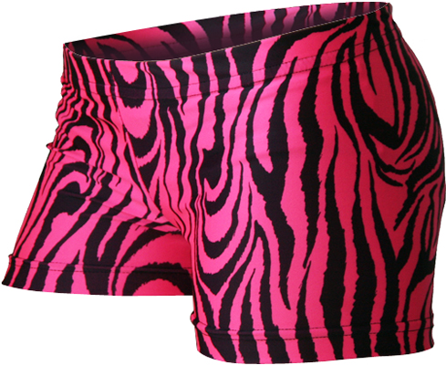 Gem Gear Compression Pink Zebra Shorts