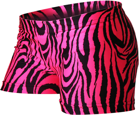 Gem Gear Compression Pink Zebra Print Shorts