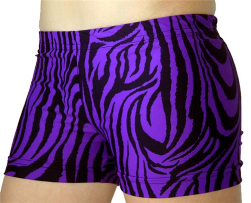 Gem Gear Purple Compression Zebra Prints Shorts