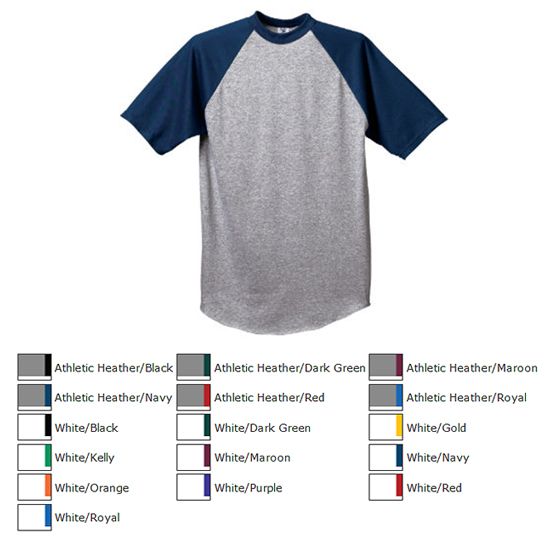 green short sleeve baseball shirt