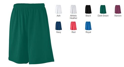 Augusta 9" Adult Longer Length Jersey Short No Pockets 915