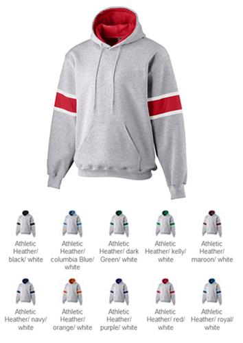 Augusta Heavyweight Three-Color Youth Hoodie. Decorated in seven days or less.