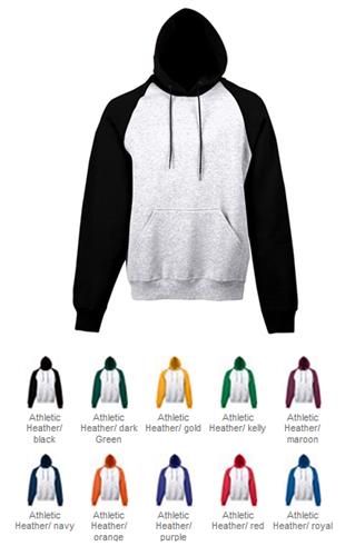 Augusta Heavyweight Color Blocked Youth Hoodie. Decorated in seven days or less.