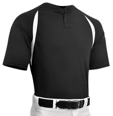 Adult 2-Tone Two Button Placket Baseball Jersey