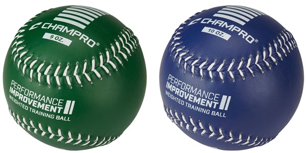 Champro Weighted Training Baseballs - Leather Cover With Raised Seams, 3-12 Oz Options For Arm Strength & Velocity