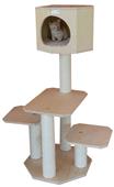 Armarkat Real Wood Premium Model S4203 Scots Pine, Solid Wood Cat Tree, 46" Tall
