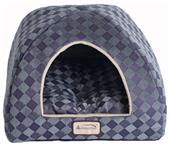 Armarkat Cat Bed Purple Gray Combo Checkered Pattern