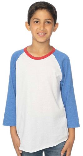 Royal Apparel Infant Toddler Youth Americana Raglan Baseball Shirt. Decorated in seven days or less.