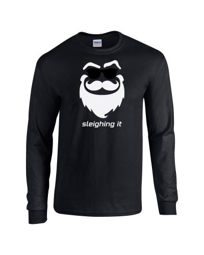 Epic X-Sleighing It Long Sleeve Cotton Graphic T-Shirts