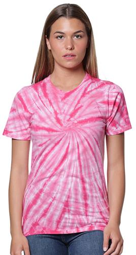 Royal Apparel Unisex Organic Spiral Tie Dye Tee 5551OSP. Printing is available for this item.