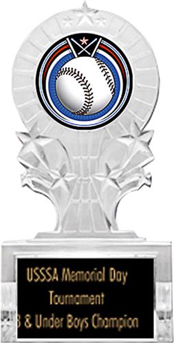 Hasty Awards 7" Baseball Shooting Star Ice Trophy