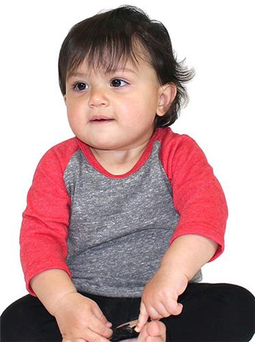 Royal Apparel Infant, Toddler Triblend Raglan Baseball Shirt. Decorated in seven days or less.