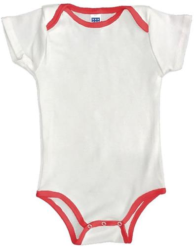 Royal Apparel Infant Organic One Piece Contrast Binding 2138ORG. Printing is available for this item.