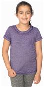 Royal Apparel Kids Toddler Youth Burnout Wash Short Sleeve Girls Tee