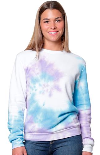 Royal Apparel Unisex Swirl Tie Dye Crew Sweatshirt 3759SWR. Decorated in seven days or less.