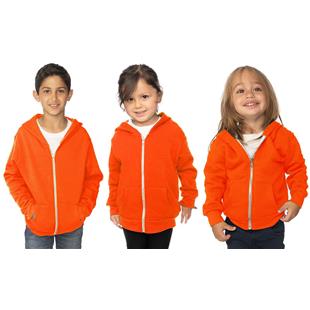 Royal Apparel Infant Toddler Youth Fashion Fleece Neon Zip Hoodie
