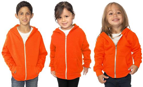 Royal Apparel Infant Toddler Youth Fashion Fleece Neon Zip Hoodie. Decorated in seven days or less.