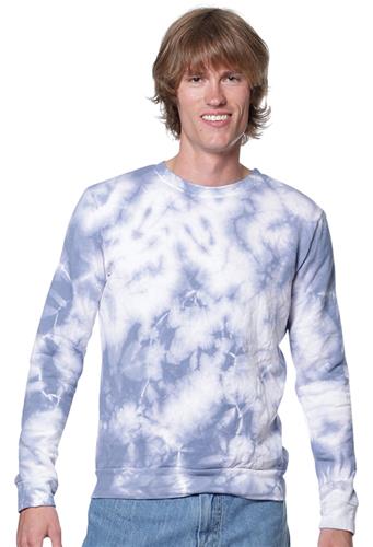 Royal Apparel Unisex Cloud Tie Dye Crew Sweatshirt 3559CTD. Decorated in seven days or less.