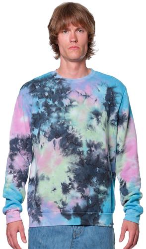 Royal Apparel Unisex Galaxy Tie Dye Crew Sweatshirt 3499GLX. Decorated in seven days or less.