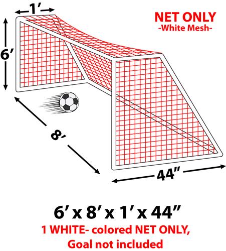 Epic 6'x8'x1'x44" 3MM Soccer Goal Nets-EACH