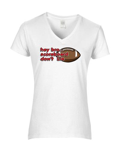 Epic Ladies FB Scoreboard V-Neck Graphic T-Shirts. Free shipping.  Some exclusions apply.