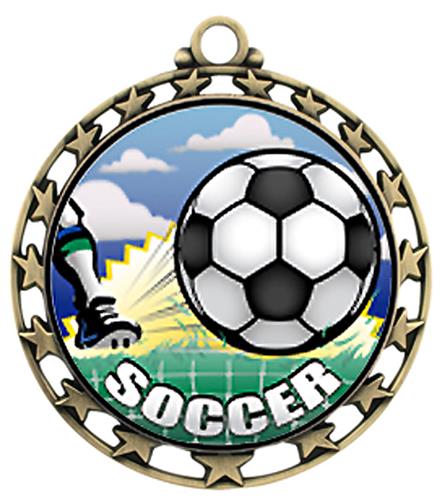 Hasty Super Star Medal Soccer HD Insert. Personalization is available on this item.