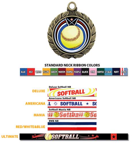 Hasty 2.75" Roman Medal Softball Eclipse Insert. Personalization is available on this item.