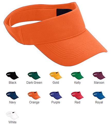 Augusta Sportswear Sport Flex Wicking Visor. Embroidery is available on this item.