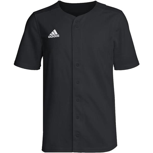 Adidas Youth Icon Pro Full Button Baseball Jersey, S / Black