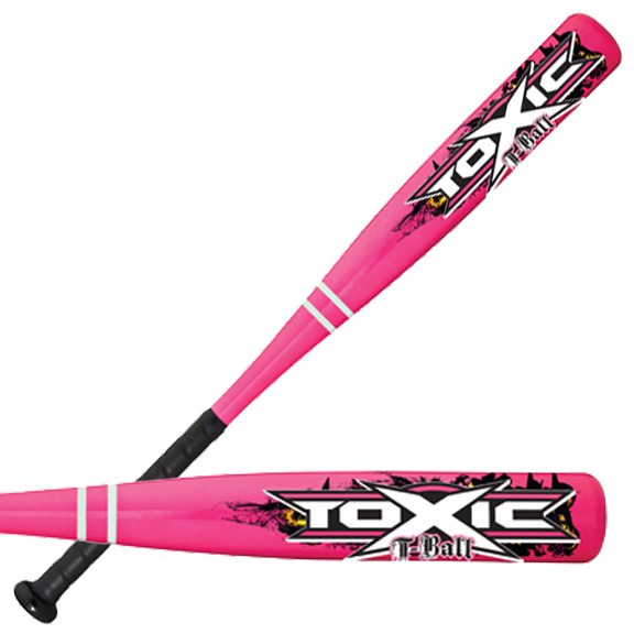 Worth Toxic T-ball Fastpitch Softball Pink Bats - Baseball Equipment & Gear