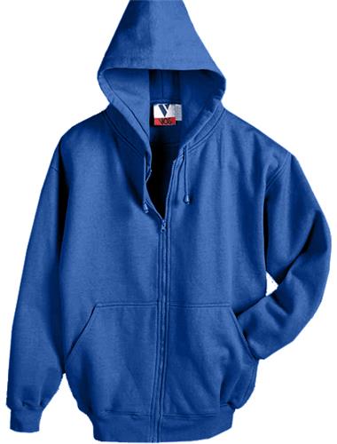Adult A2XL (Royal or Charcoal) Full Zipper Hooded Sweatshirt Jacket